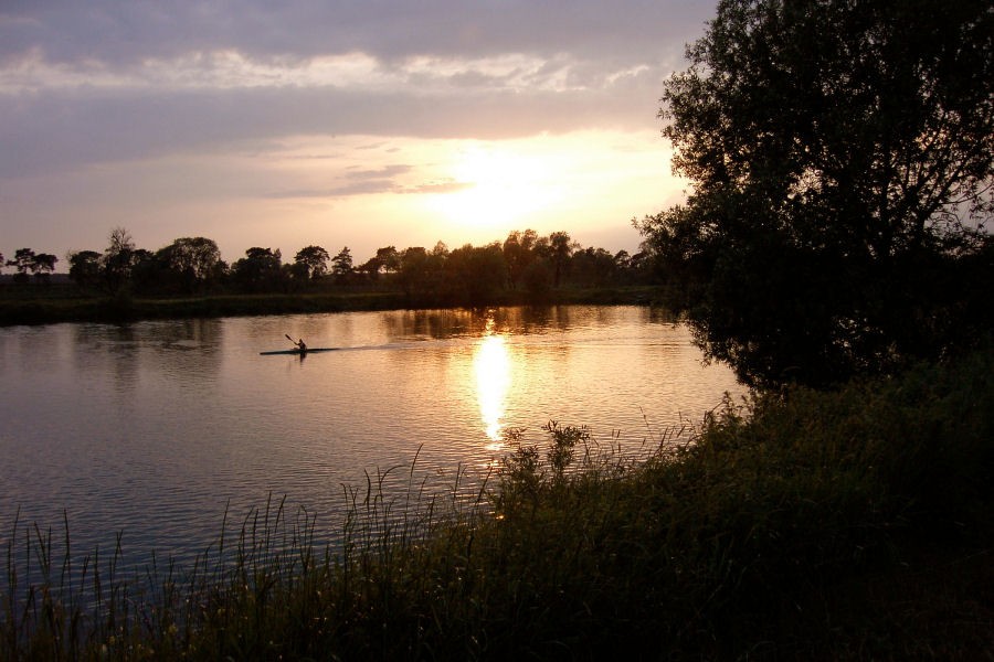 Paddeln in der Abendsonne von Andrea Wendt