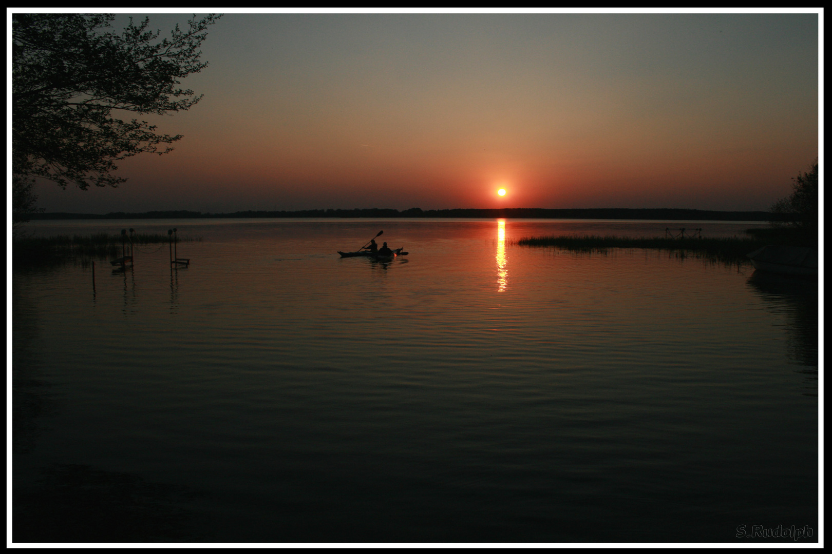 Paddeln Ins Abendrot