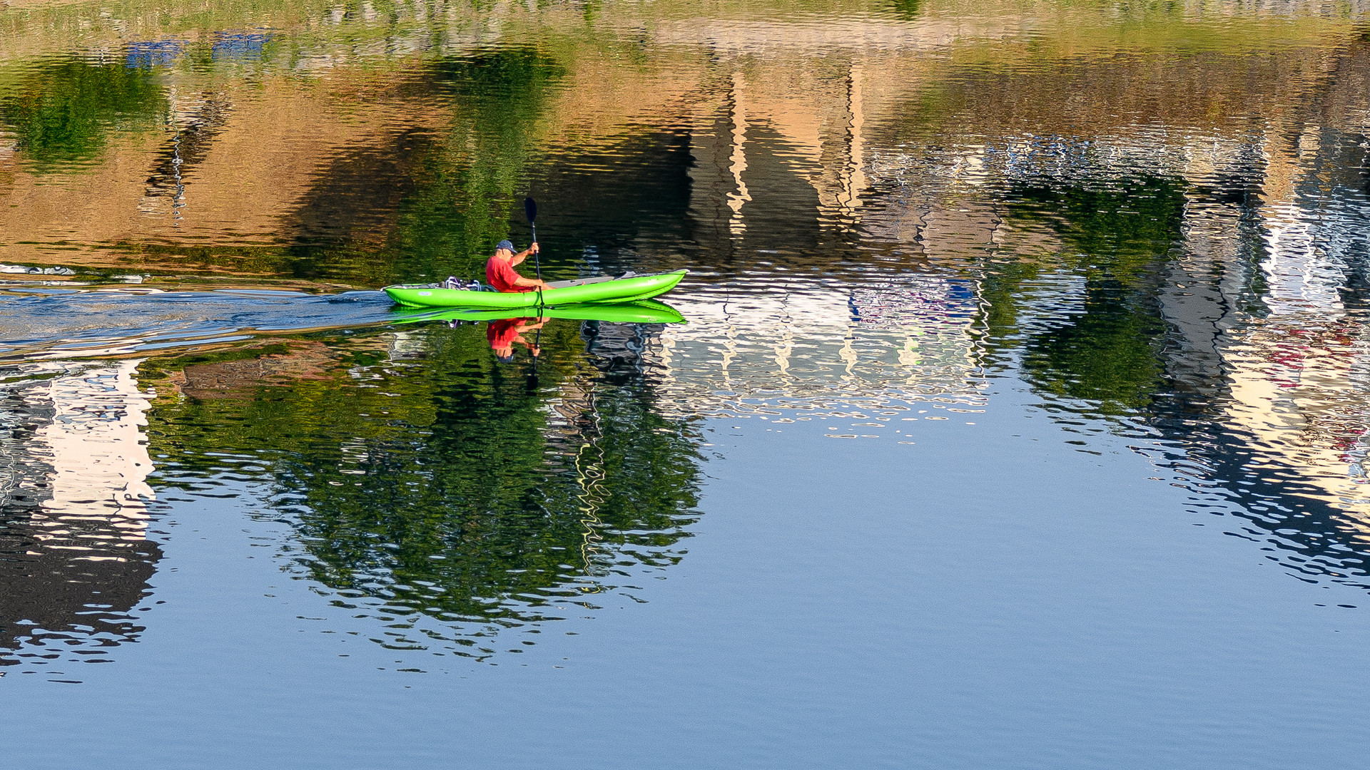 Paddler auf dem Rursee bei Rurberg