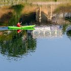 Paddler auf dem Rursee bei Rurberg