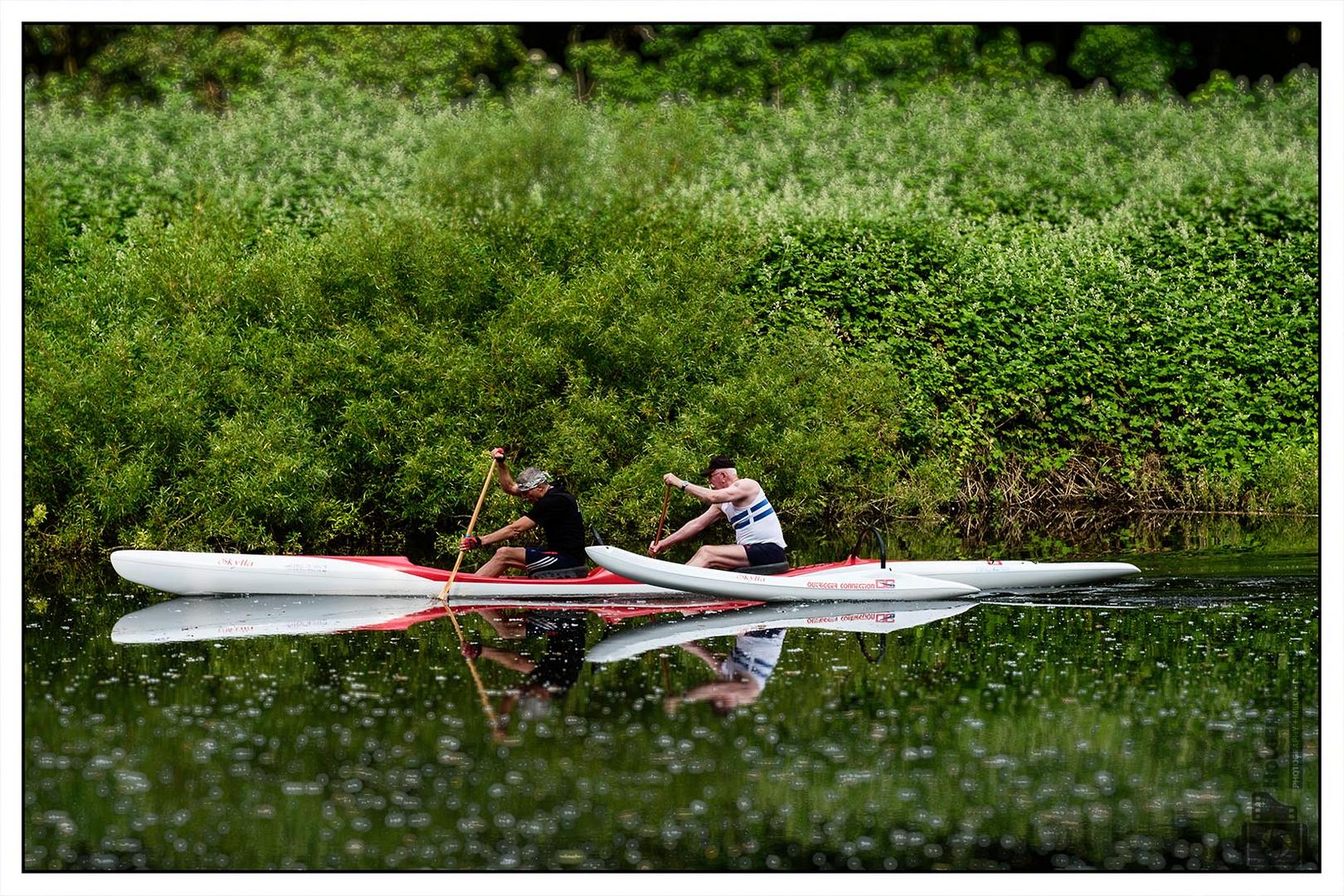 Paddler auf der Leine