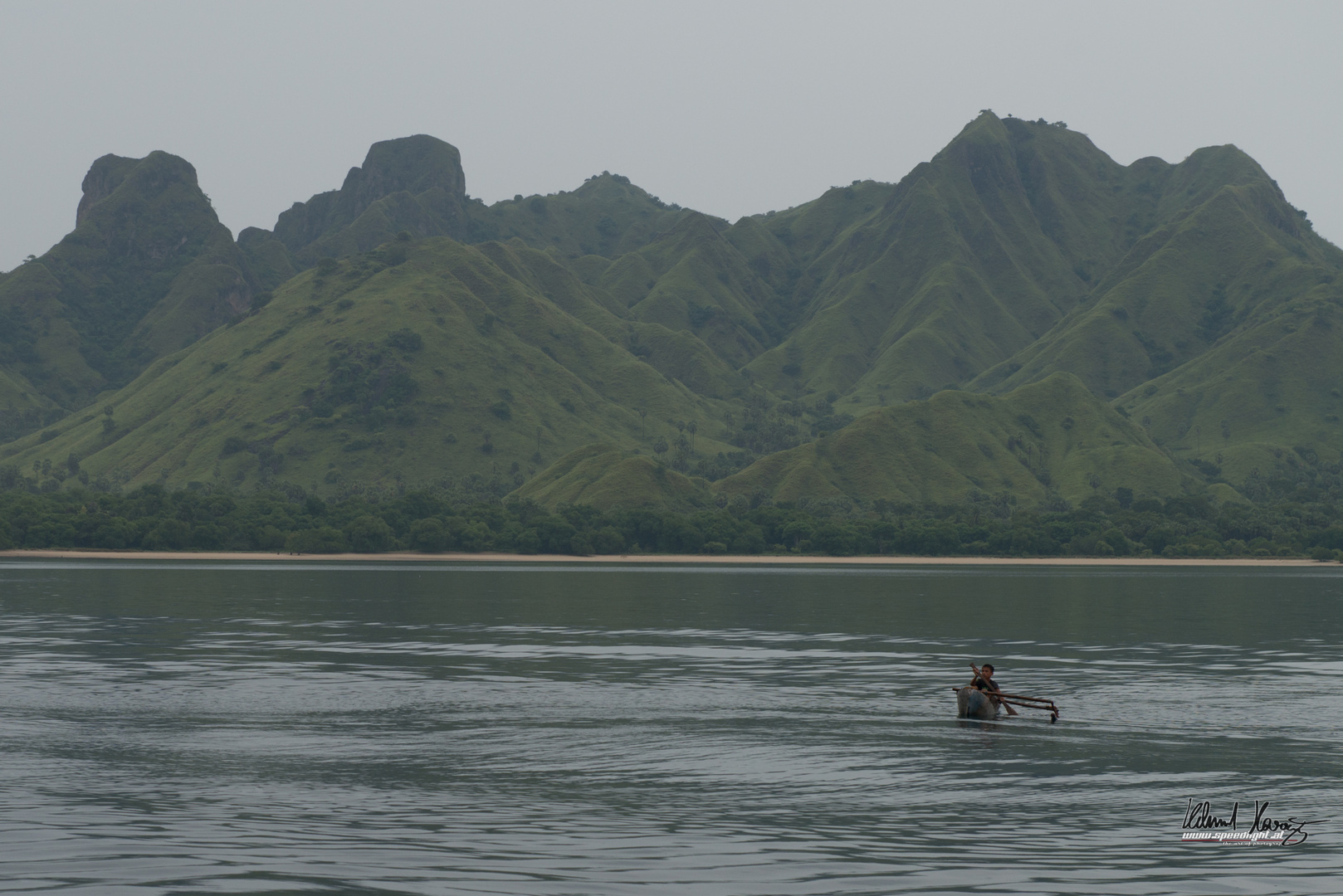 Paddler auf Komodo