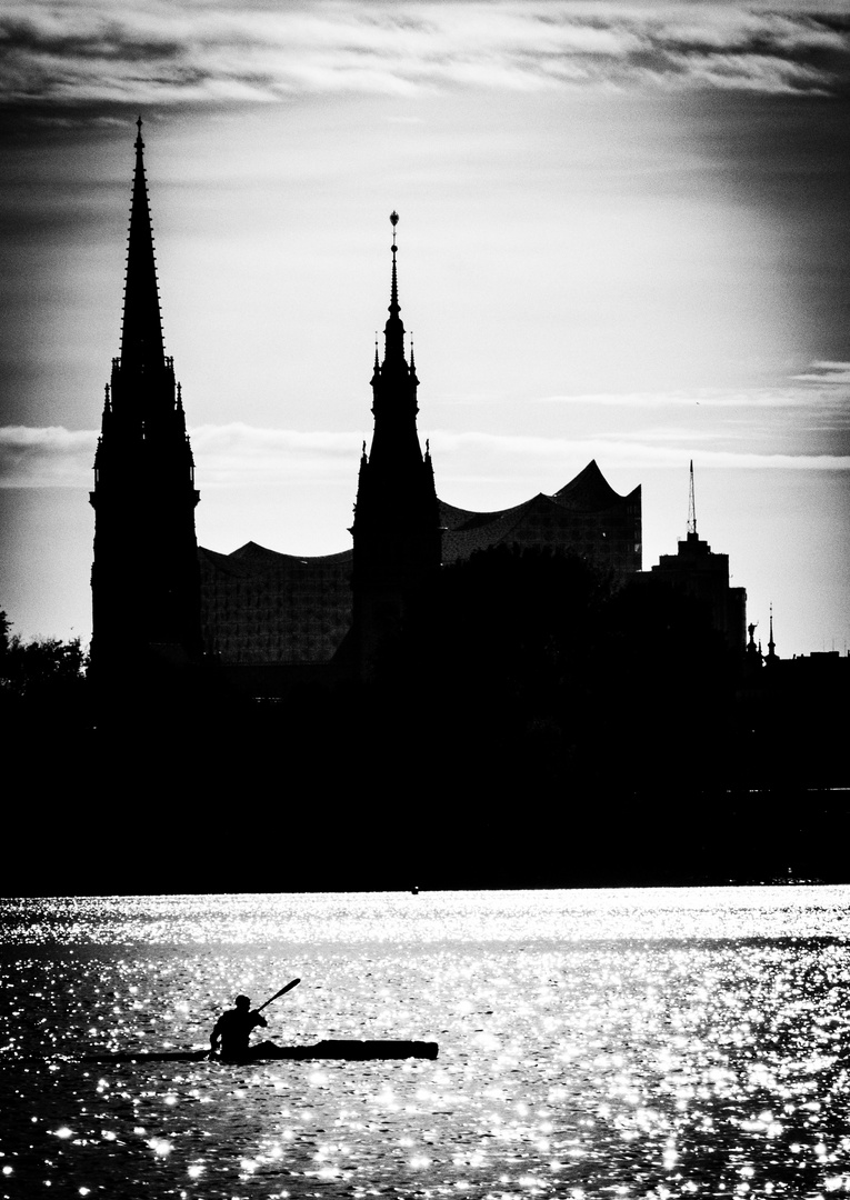 Paddler vor´m Hamburger Dom