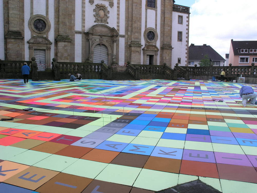 Paderborn, "Heiliger Platz" Marktkirche, in Farbe