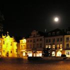 Paderborner Neptunbrunnen bei Nacht