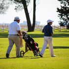 Padre e hijo golfistas