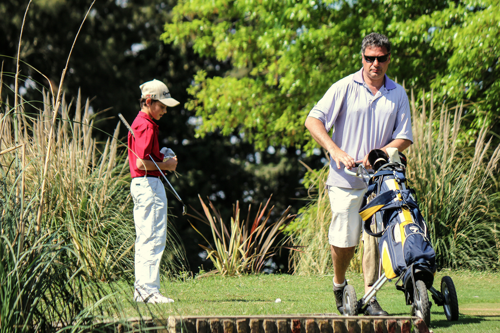 Padre e hijo golfistas II