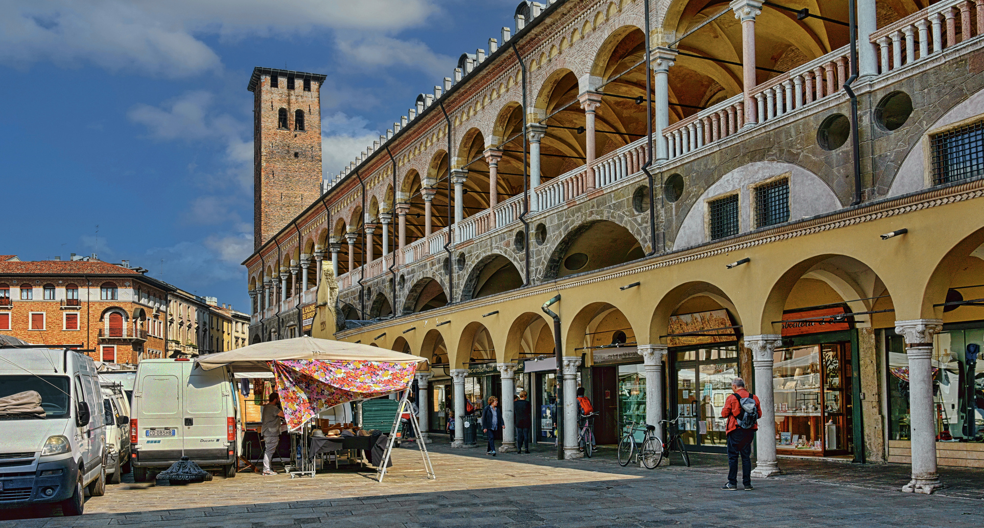 Padua - Markttag im Zentrum der Altstadt -