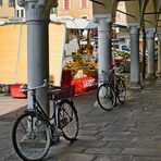 Padua  - Markttag im Zentrum der Altstadt -