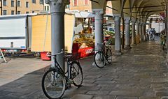 Padua  - Markttag im Zentrum der Altstadt -