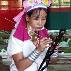 Paduang Girl preparing her merchandise