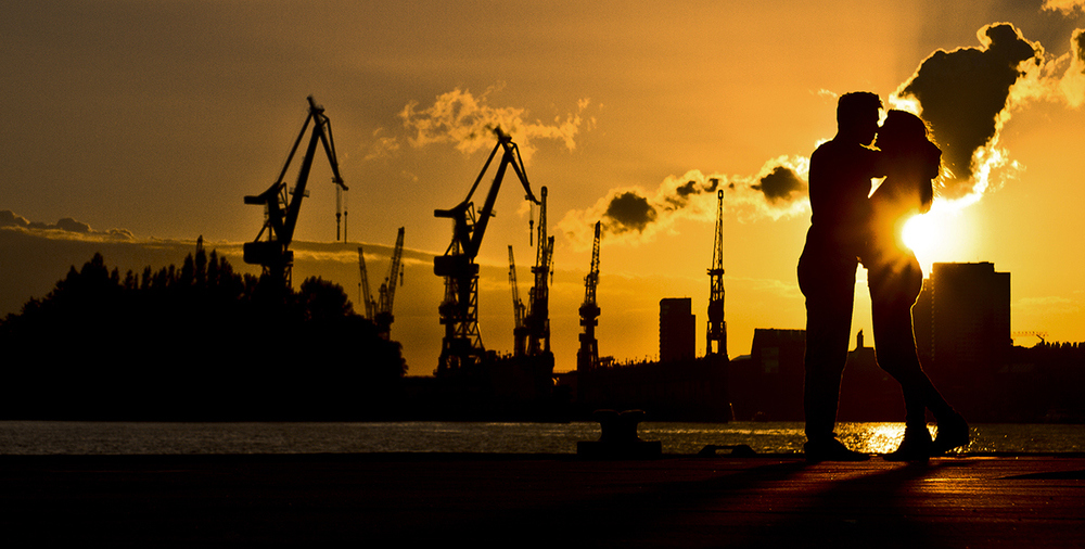 Päärchen im Sonnenuntergang