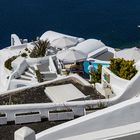 Pärchen in der Vorsaison in Oia, Santorin