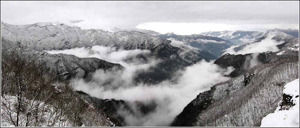 Paesaggio invernale dalla Forcella