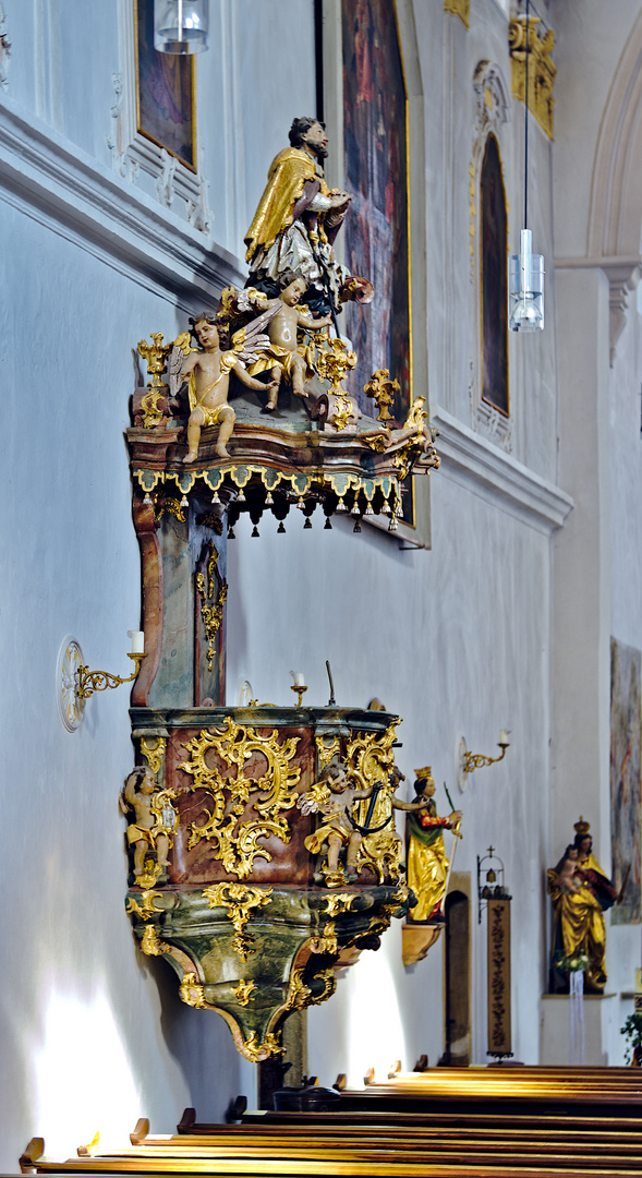 PAF Geisenfeld Sankt Emmeram Kanzel Basilika Kanzel 14Jahrhundert 21D_0796