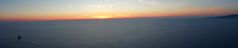 Pafos Schiffwrack panorama am Sonnenuntergang