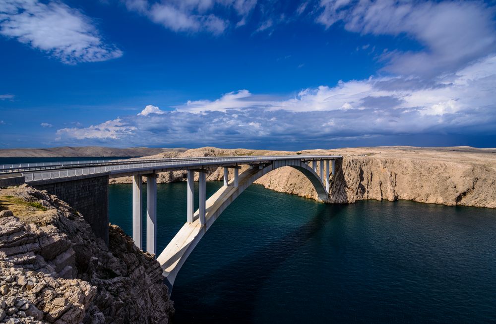 Pager Brücke, Dalmatien. Kroatien