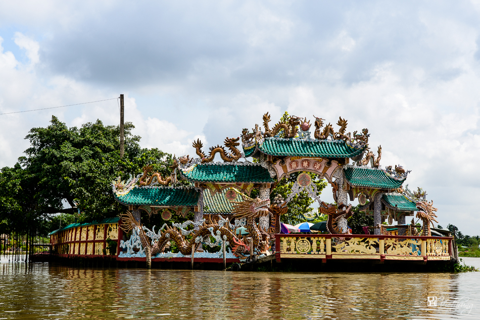 Pagoda in small island