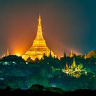 Pagoda Yagon  bei Nacht überarbeitete Version