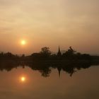 Pagode im Sonnenuntergang