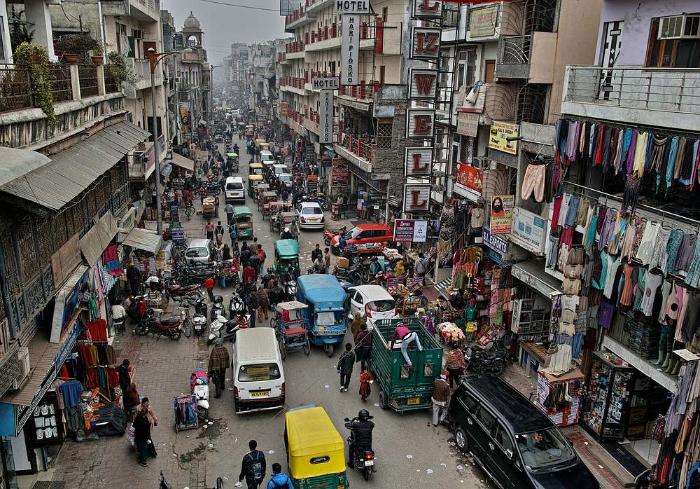 Paharganj in Delhi - Total abgefahren