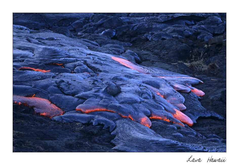 Pahoehoe Lava, Mouna Kilauea, Hawaii