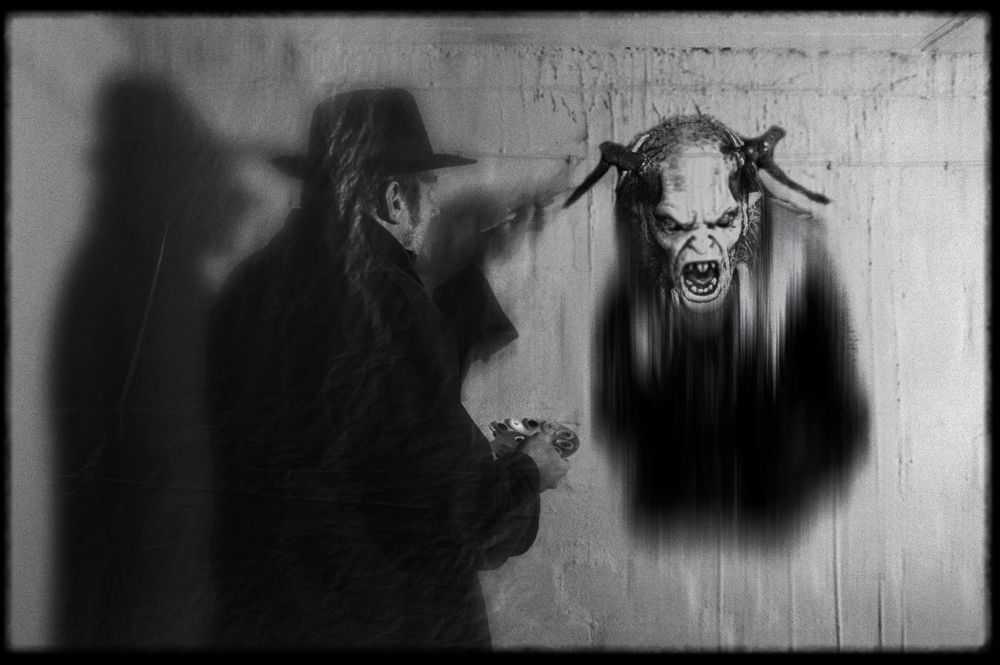 Paint in black Foto & Bild emotionen, skepsis und zurückhaltung