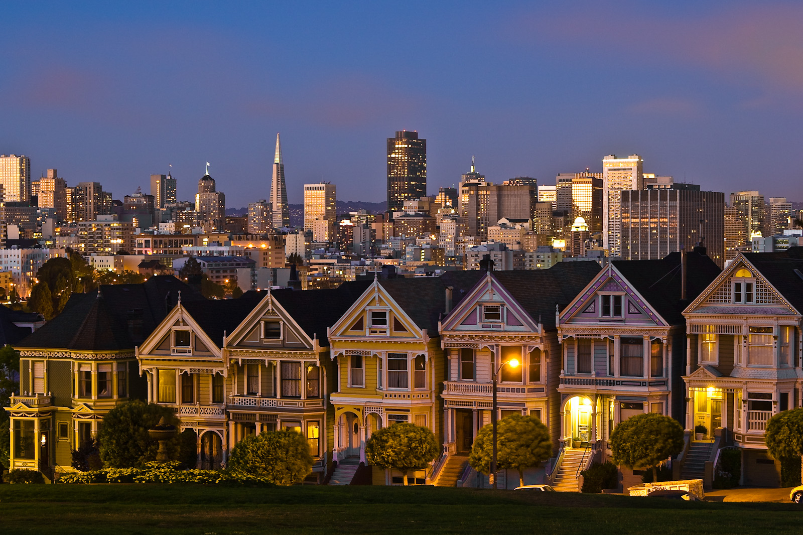 Painted Ladies am Alamo Square in San Francisco