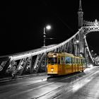 painted tram on freedom bridge