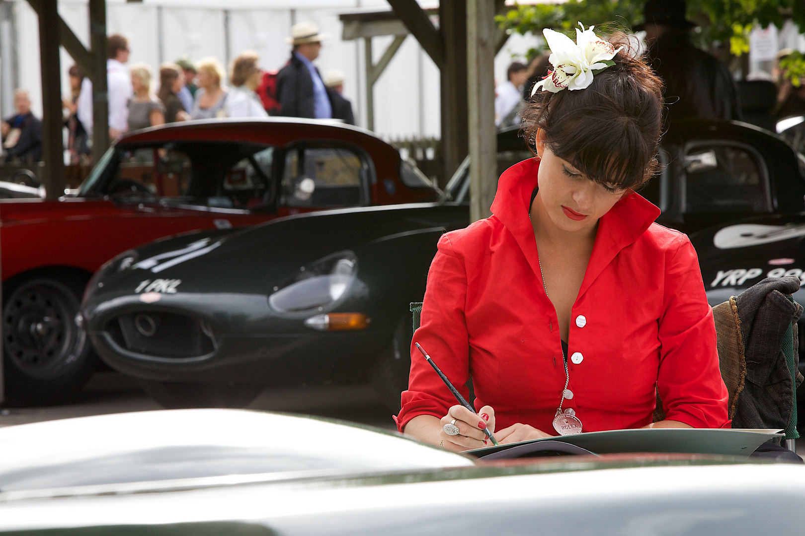 Painting cars (2), Goodwood Revival 2010