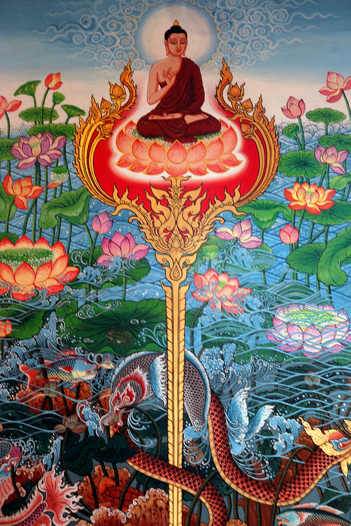 Painting in Wat Neiramit Vipassana in Dan Sai