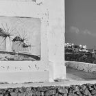 Painting of windmills on Faros light house, Mykonos