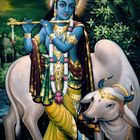 Painting showing Lord Krishna