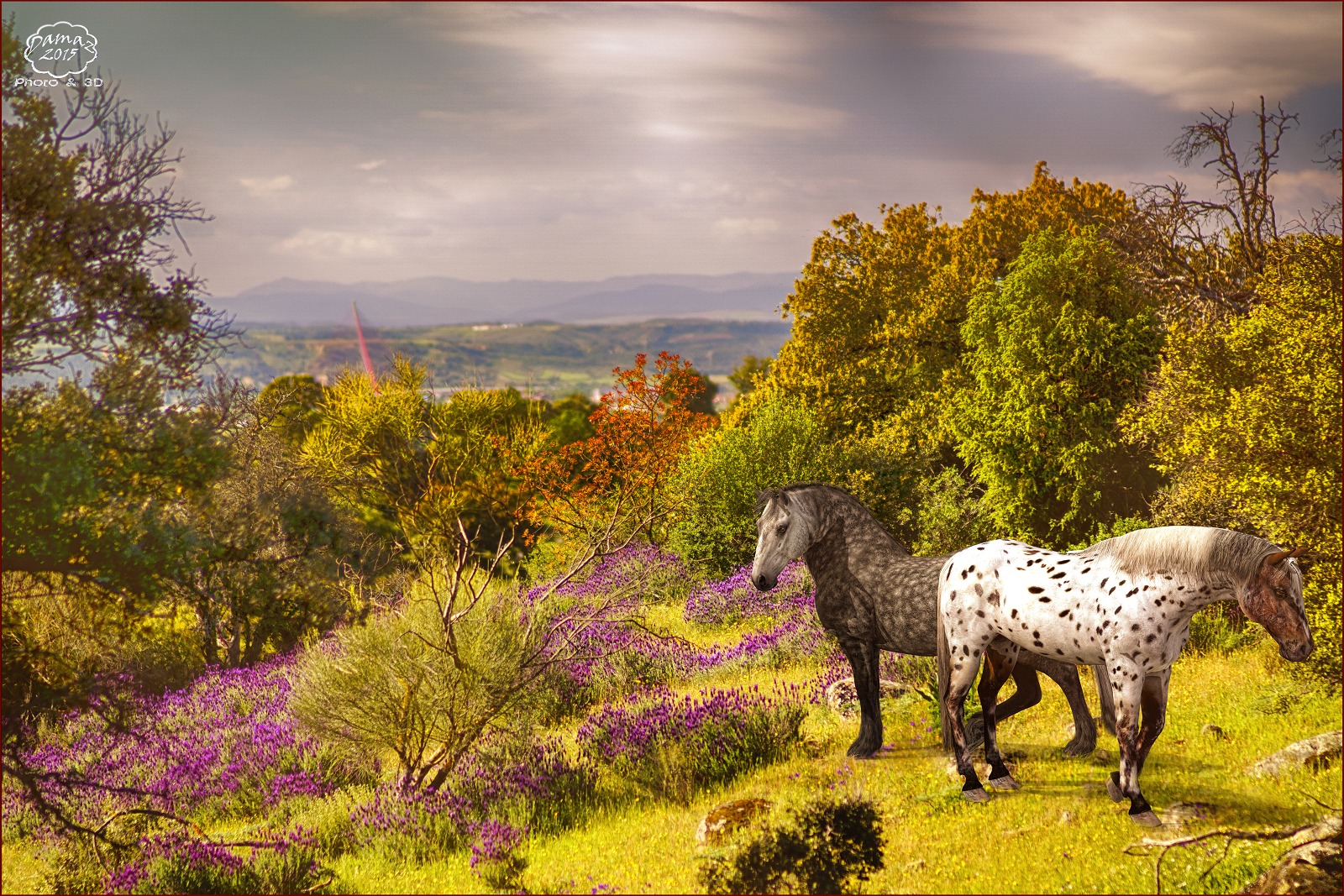 Paisaje con Caballos