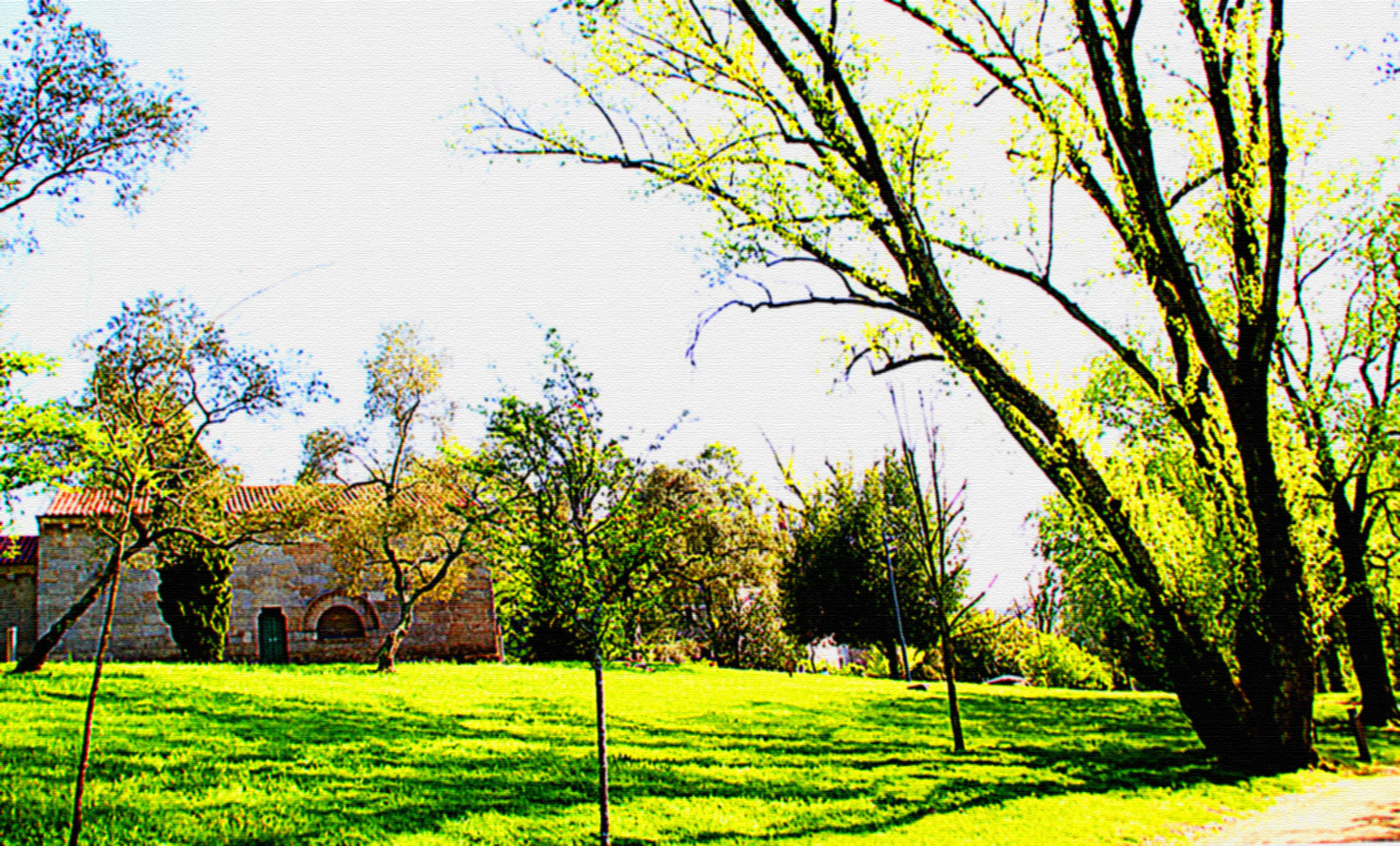 Paisaje con románico.