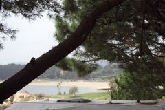 Paisaje en la playa de Cabio.