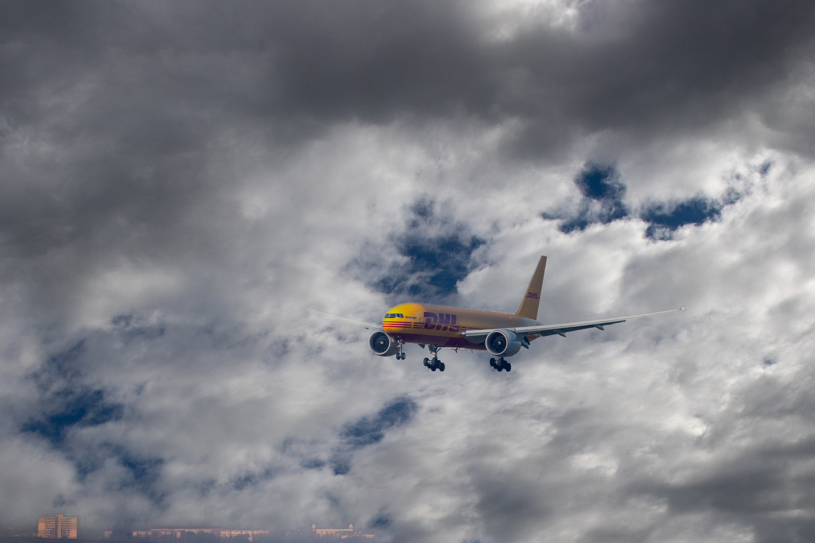 Paket im Landeanflug