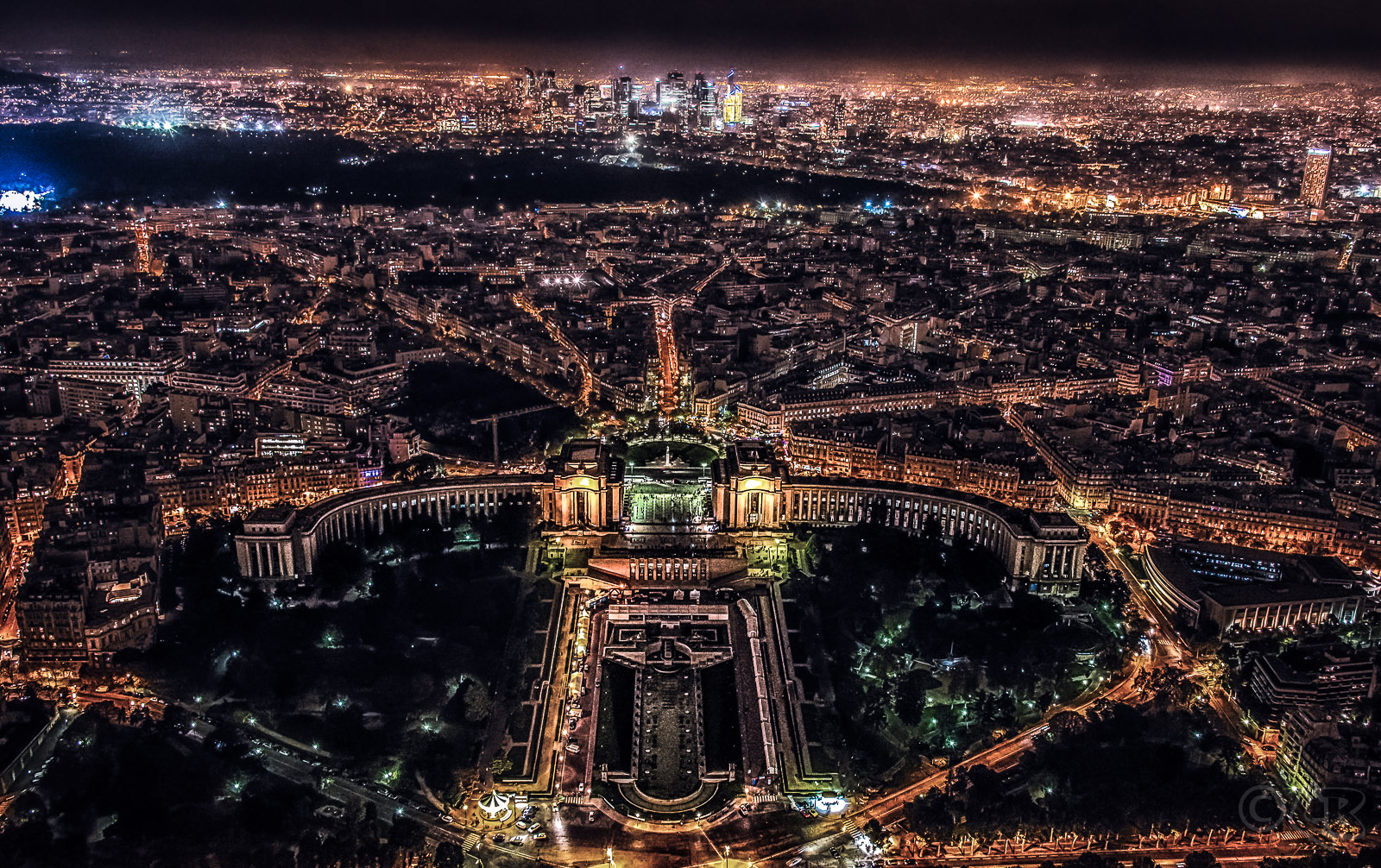 Palais de Chaillot bei Nacht