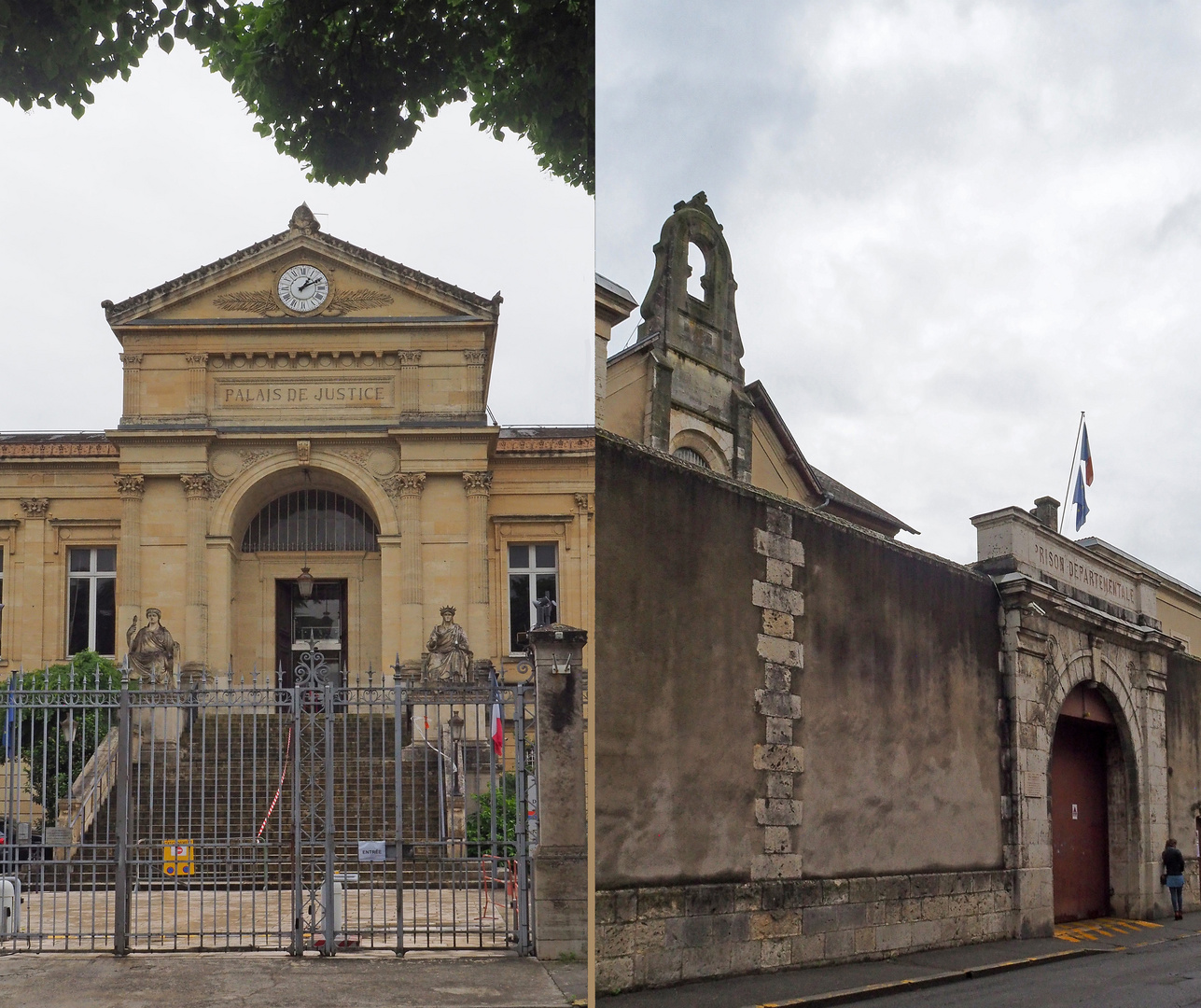 Palais de justice et prison, côte à côte