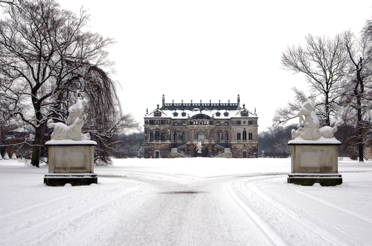 Palais im Großen Garten - im winterlichen März 2013