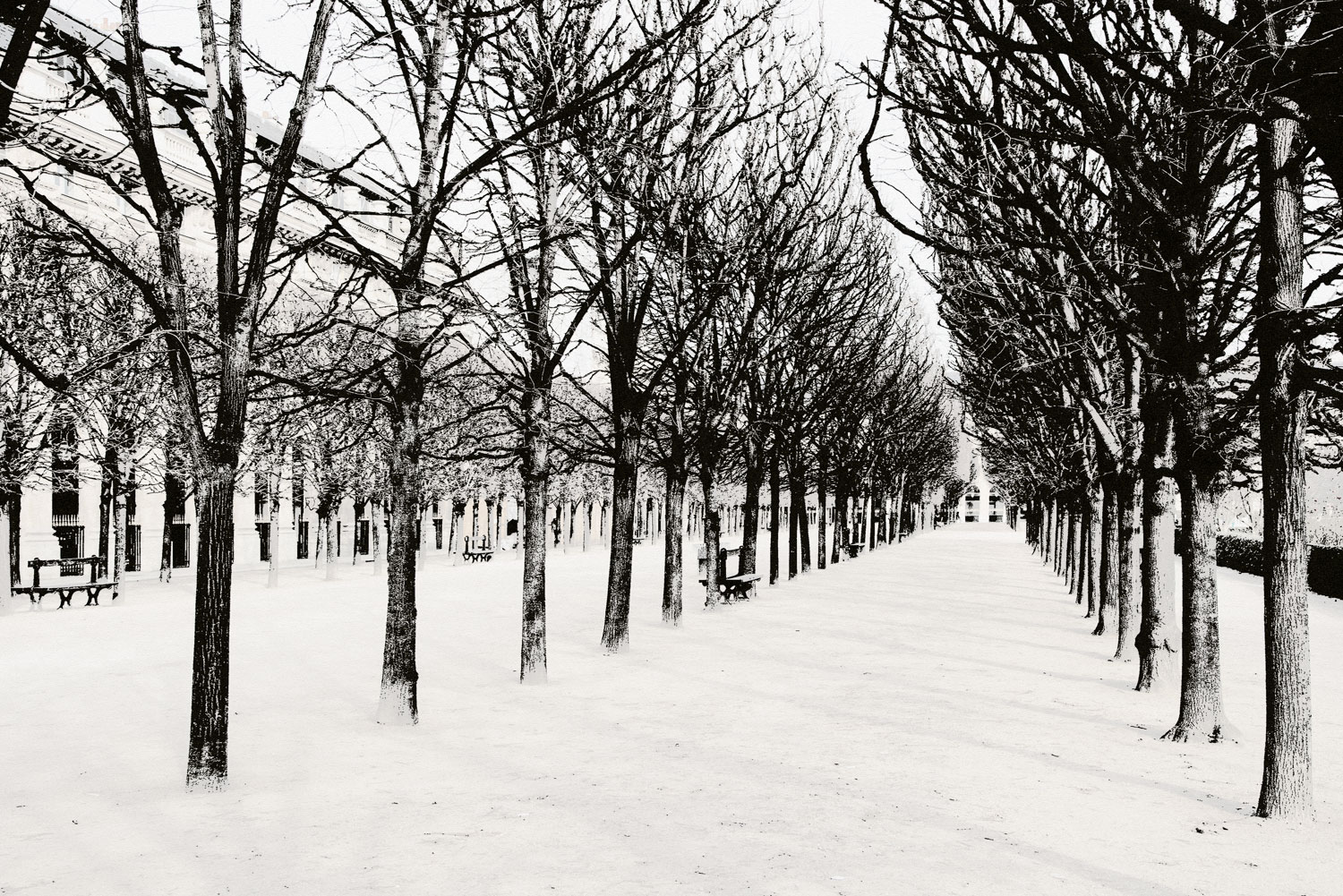 Palais Royale mit Schnee