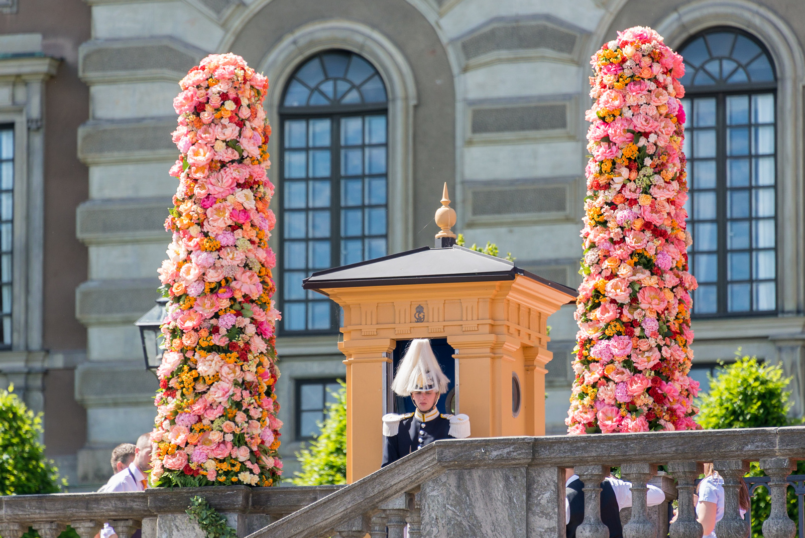 Palast im Hochzeitsschmuck.