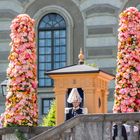 Palast im Hochzeitsschmuck.