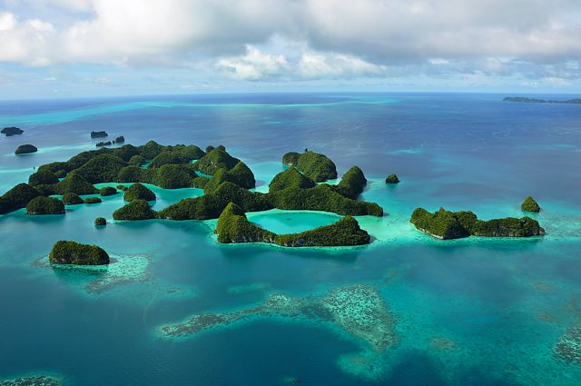 Palau, Micronesia dall'elicottero