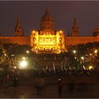 Palau Nacional (Barcelona) bei Nacht