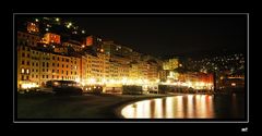 Palazzata di Camogli di notte.