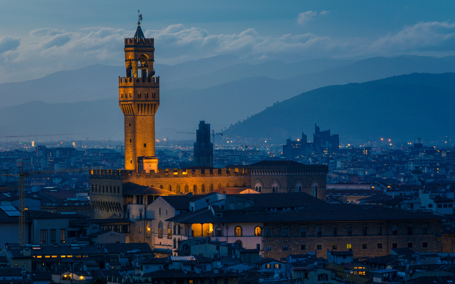 Palazzo Vecchio zur blauen Stunde