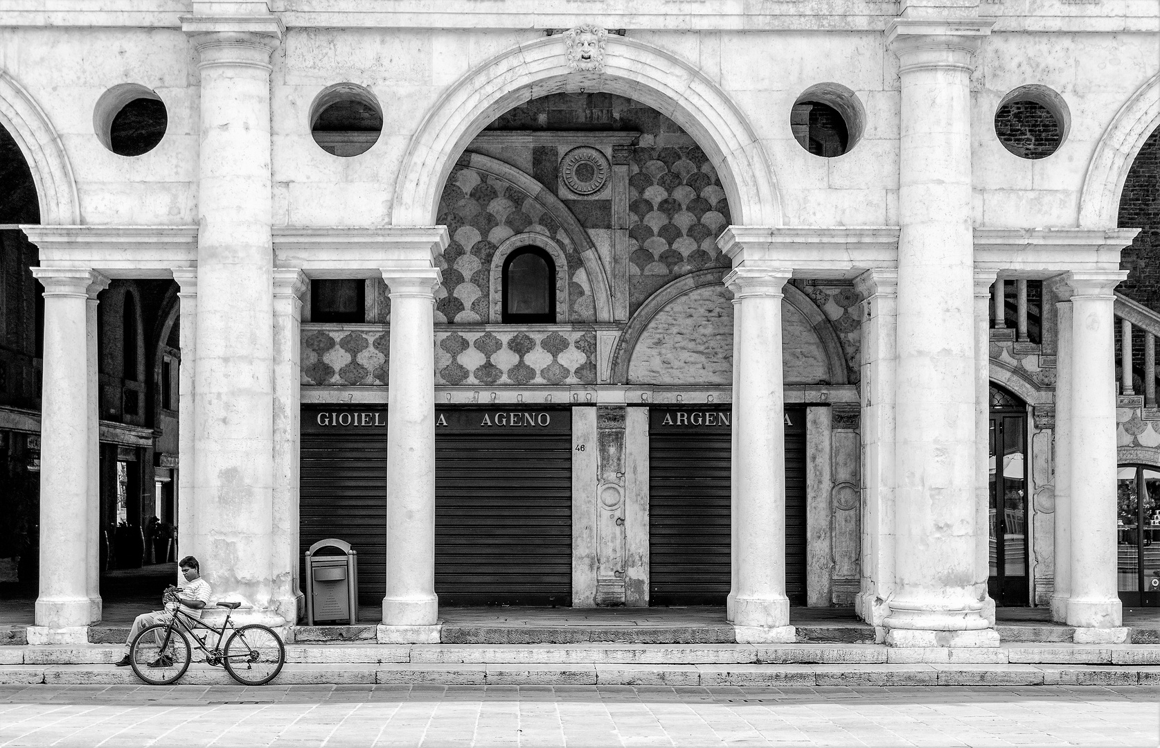 Palladio Basilica in Vicenza, ein Detail der Fassade