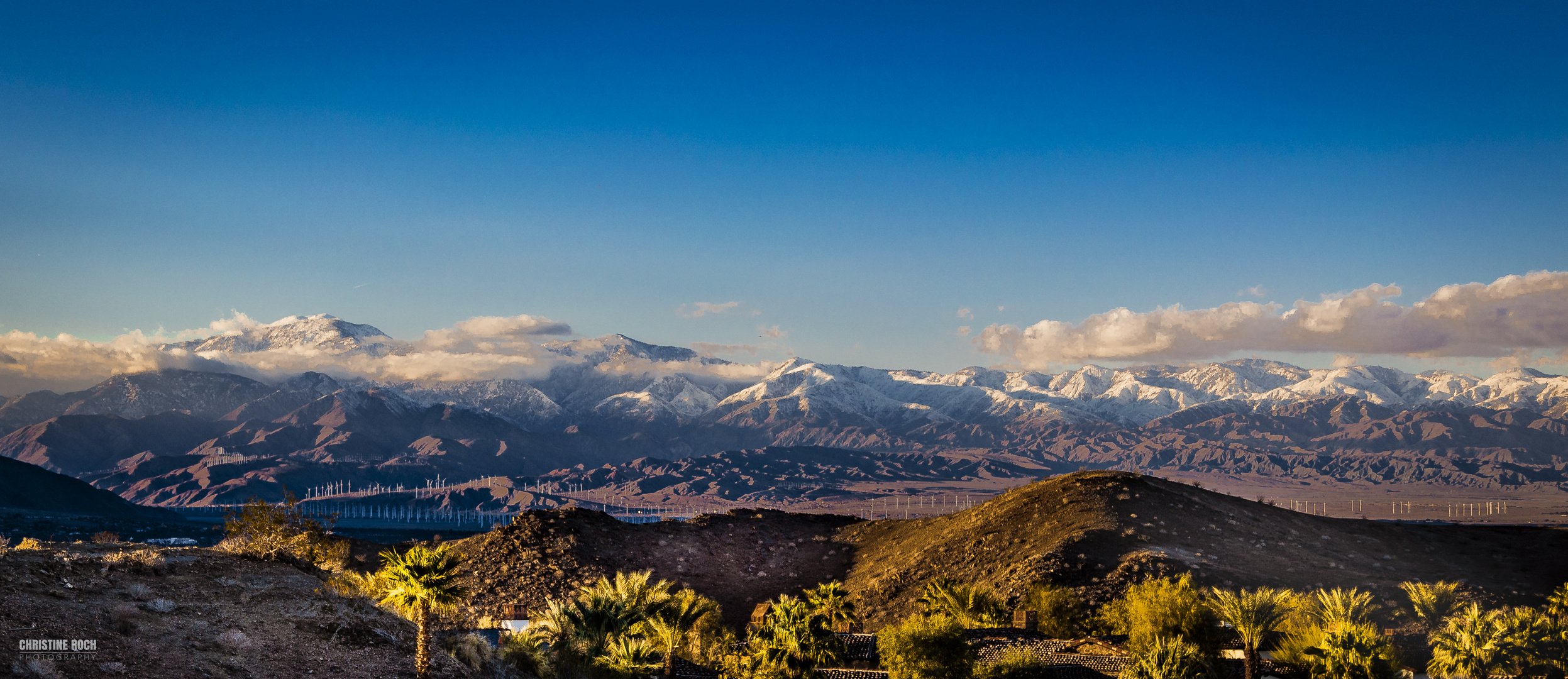 Palm Springs, California, Berge mit Schnee