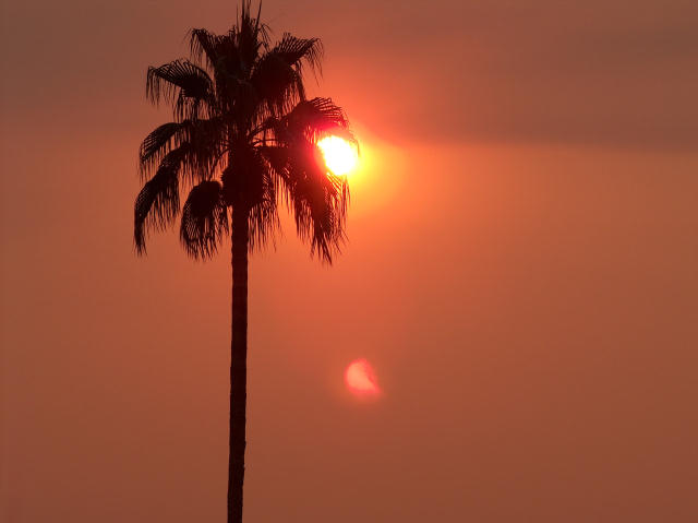 Palm Springs sunrise after San Diego wildfires!